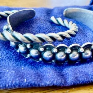 SOLD—Silver cuff bracelets